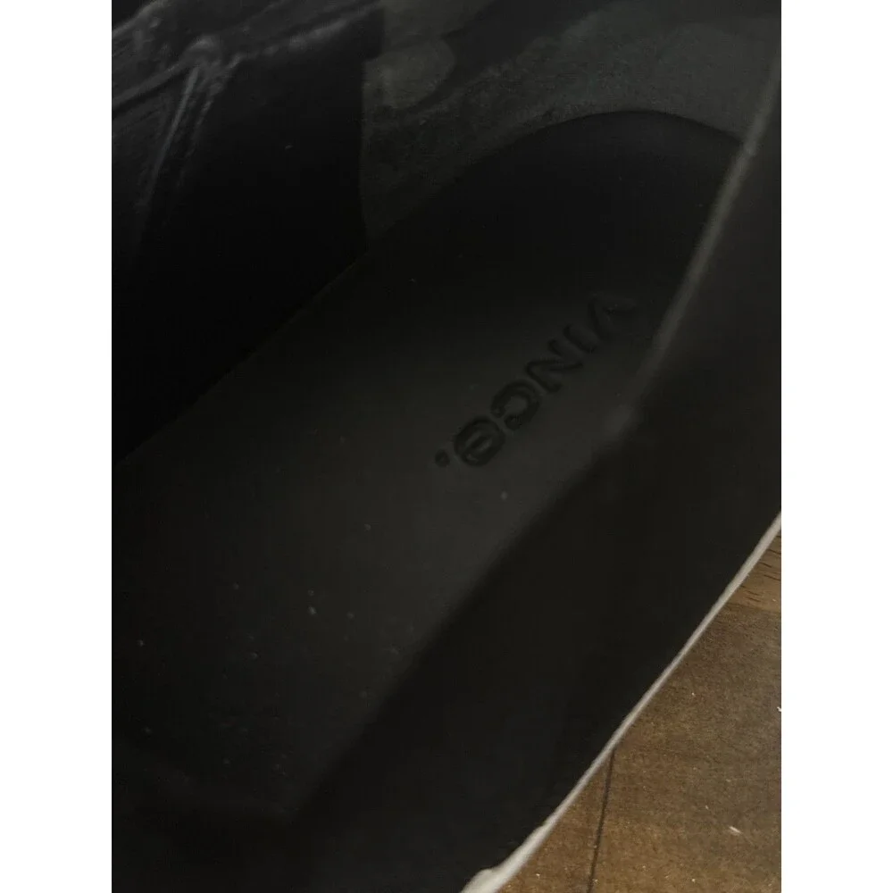 Vince Warren Platform Slip-On Sneakers Black Suede Women’s 8.5 Minimalist Luxe